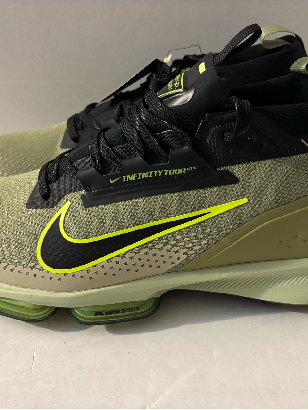 NEW! Nike Infinity Tour GTX Golf Shoes - Olive Green/Volt/Black men’s Size 10